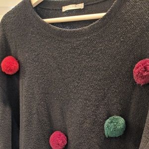 ZARA POMPOM SWEATER